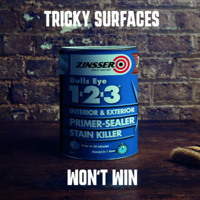 ZInsser bullseye 123 the best primer for painting powder coated metal