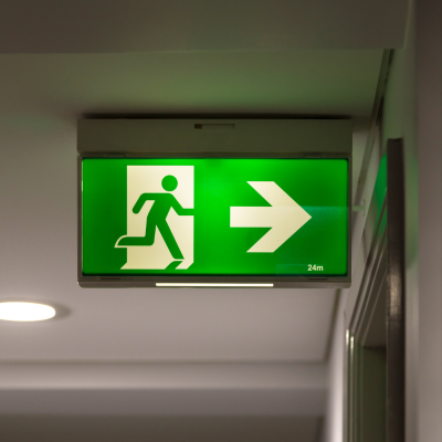 Highlight the way to emergency exits with Glow In The Dark paints and tapes