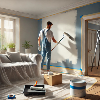 Painting walls at home